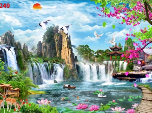 Tranh 3D Sơn Thủy mẫu 3